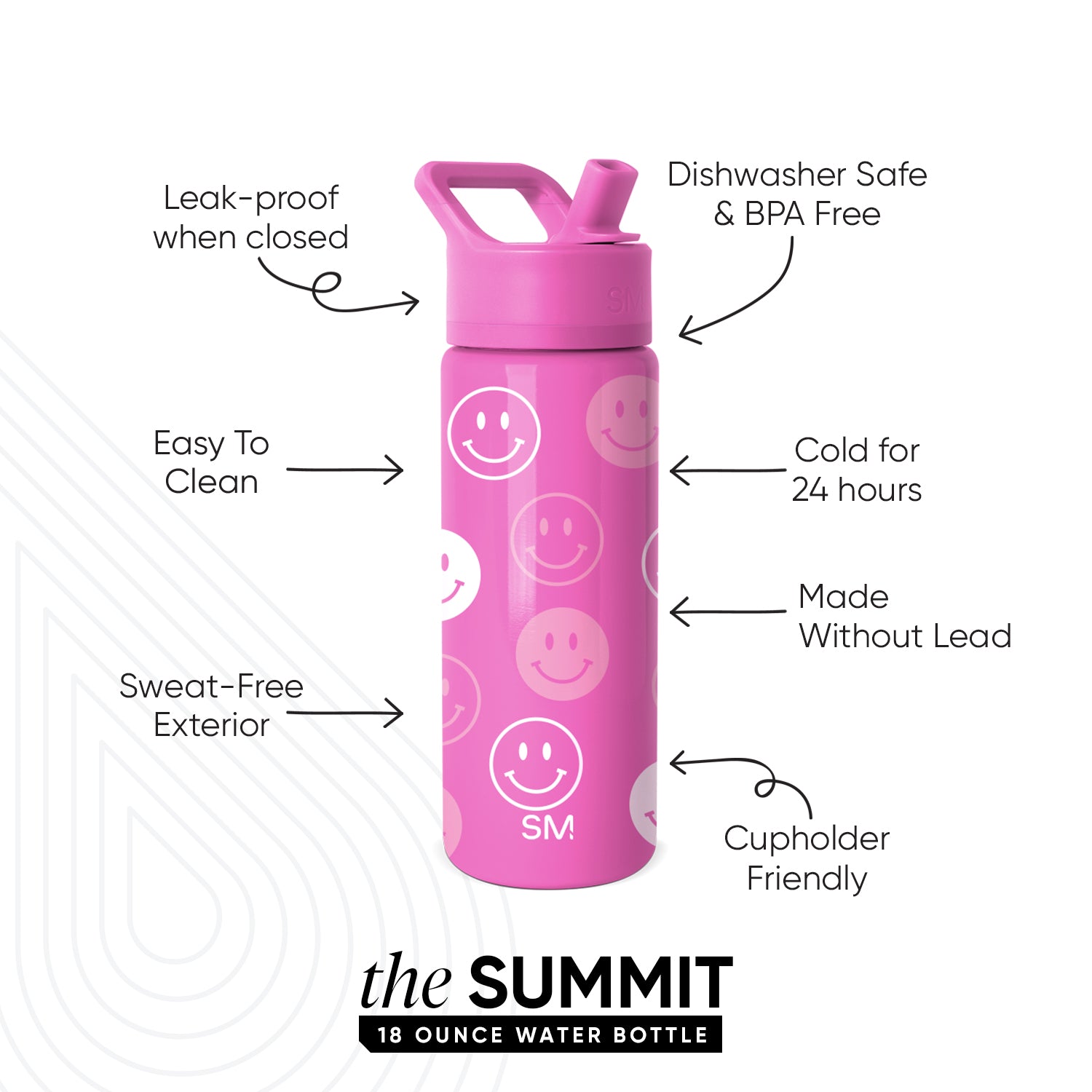 Summit Kids Water Bottle with Straw Lid - 14oz