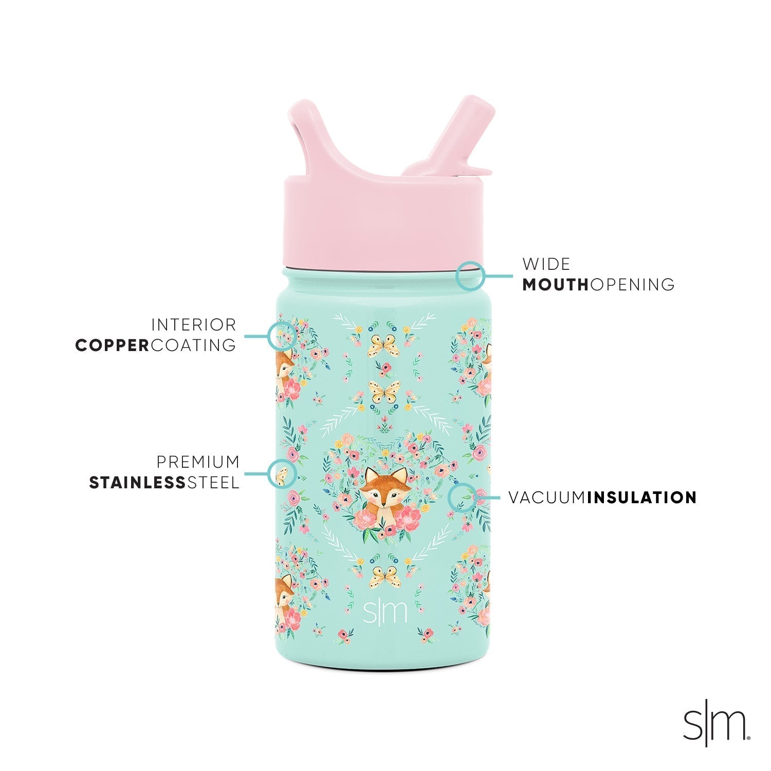 Summit Kids Water Bottle with Straw Lid - 14oz